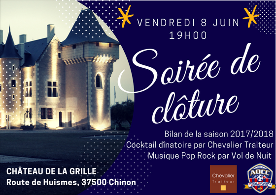 Invitation Soirée de clôture - 8 juin - Château de la Grille